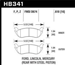 Hawk Performance - HPS Disc Brake Pad - Hawk Performance HB341F.618 - Image 1