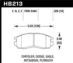 Hawk Performance - HP Plus Disc Brake Pad - Hawk Performance HB213N.626 - Image 1