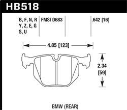 Hawk Performance - Blue 9012 Disc Brake Pad - Hawk Performance HB518E.642 - Image 1