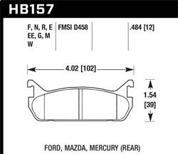 Hawk Performance - DTC-60 Disc Brake Pad - Hawk Performance HB157G.484 - Image 1