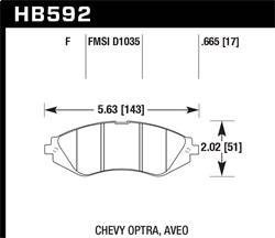 Hawk Performance - HPS Disc Brake Pad - Hawk Performance HB592F.665 - Image 1