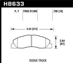 Hawk Performance - LTS Disc Brake Pad - Hawk Performance HB633Y.790 - Image 1