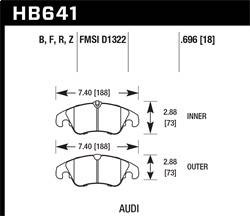 Hawk Performance - Performance Ceramic Disc Brake Pad - Hawk Performance HB641Z.696 - Image 1