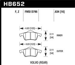 Hawk Performance - Performance Ceramic Disc Brake Pad - Hawk Performance HB652Z.634 - Image 1