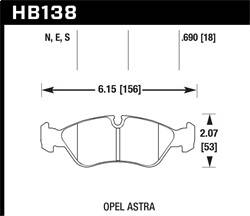 Hawk Performance - HT-10 Disc Brake Pad - Hawk Performance HB138S.690 - Image 1