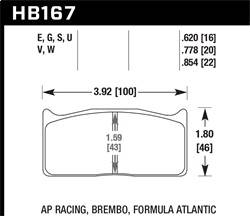 Hawk Performance - DTC-30 Disc Brake Pad - Hawk Performance HB167W.778 - Image 1