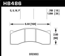 Hawk Performance - DTC-60 Disc Brake Pad - Hawk Performance HB486G1.094 - Image 1