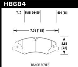 Hawk Performance - LTS Disc Brake Pad - Hawk Performance HB684Y.694 - Image 1