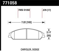 Hawk Performance - OES Disc Brake Pads - Hawk Performance 771058 - Image 1