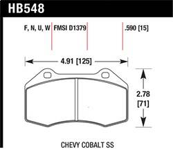 Hawk Performance - HPS Disc Brake Pad - Hawk Performance HB548F.510 - Image 1