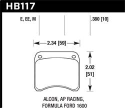 Hawk Performance - ER-1 Disc Brake Pad - Hawk Performance HB117D.380 - Image 1