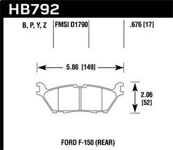 Hawk Performance - DTC-60 Disc Brake Pad - Hawk Performance HB792G.676 - Image 1