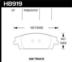 Hawk Performance - LTS Disc Brake Pad - Hawk Performance HB919Y.670 - Image 1