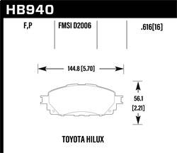 Hawk Performance - HPS Disc Brake Pad - Hawk Performance HB940F.616 - Image 1