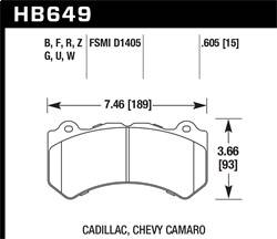 Hawk Performance - DTC-80 Disc Brake Pad - Hawk Performance HB649Q.605 - Image 1