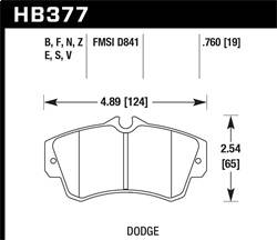 Hawk Performance - HPS Disc Brake Pad - Hawk Performance HB377F.760 - Image 1