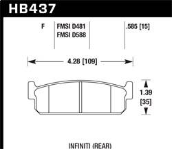 Hawk Performance - HPS Disc Brake Pad - Hawk Performance HB437F.585 - Image 1