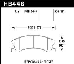 Hawk Performance - HPS Disc Brake Pad - Hawk Performance HB446F.725 - Image 1