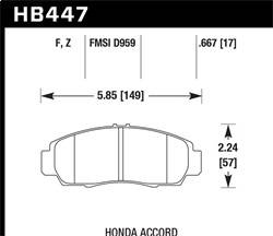 Hawk Performance - HPS Disc Brake Pad - Hawk Performance HB447F.667 - Image 1