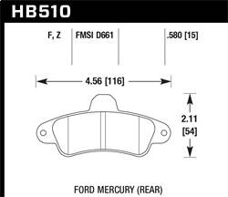 Hawk Performance - HPS Disc Brake Pad - Hawk Performance HB510F.580 - Image 1