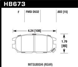 Hawk Performance - HPS Disc Brake Pad - Hawk Performance HB673F.602 - Image 1