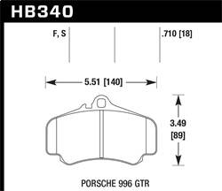 Hawk Performance - HPS Disc Brake Pad - Hawk Performance HB340F.710 - Image 1