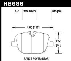 Hawk Performance - LTS Disc Brake Pad - Hawk Performance HB686Y.645 - Image 1