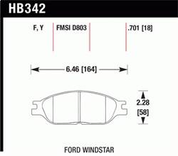 Hawk Performance - HPS Disc Brake Pad - Hawk Performance HB342F.701 - Image 1