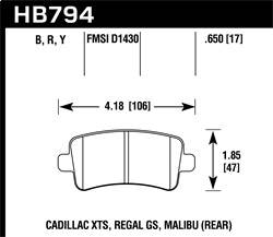 Hawk Performance - Performance Ceramic Disc Brake Pad - Hawk Performance HB794Z.650 - Image 1