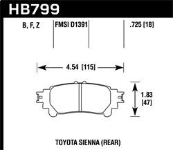 Hawk Performance - HPS Disc Brake Pad - Hawk Performance HB799F.597 - Image 1