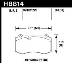 Hawk Performance - HPS 5.0 Disc Brake Pad - Hawk Performance HB814B.668 - Image 1