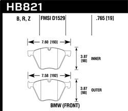 Hawk Performance - HPS 5.0 Disc Brake Pad - Hawk Performance HB821B.756 - Image 1