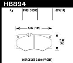 Hawk Performance - LTS Disc Brake Pad - Hawk Performance HB894Y.675 - Image 1