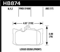 Hawk Performance - HPS 5.0 Disc Brake Pad - Hawk Performance HB874B.682 - Image 1