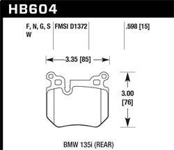 Hawk Performance - HPS 5.0 Disc Brake Pad - Hawk Performance HB604B.598 - Image 1