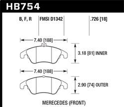 Hawk Performance - HP Plus Disc Brake Pad - Hawk Performance HB754N.726 - Image 1