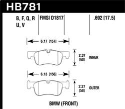 Hawk Performance - HP Plus Disc Brake Pad - Hawk Performance HB781N.692 - Image 1
