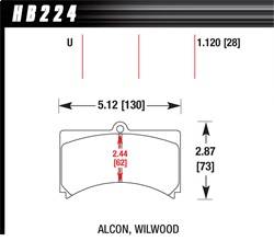 Hawk Performance - DTC-70 Disc Brake Pad - Hawk Performance HB224U1.12 - Image 1