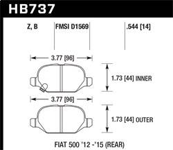 Hawk Performance - HPS 5.0 Disc Brake Pad - Hawk Performance HB737B.544 - Image 1