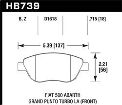 Hawk Performance - HPS 5.0 Disc Brake Pad - Hawk Performance HB739B.715 - Image 1