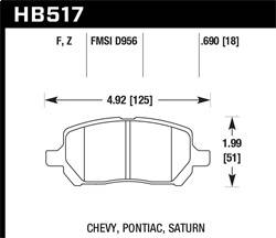 Hawk Performance - Performance Ceramic Disc Brake Pad - Hawk Performance HB517Z.690 - Image 1