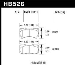 Hawk Performance - LTS Disc Brake Pad - Hawk Performance HB526Y.665 - Image 1