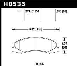 Hawk Performance - HPS Disc Brake Pad - Hawk Performance HB535F.638 - Image 1