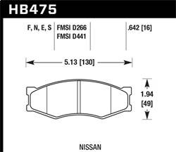 Hawk Performance - Blue 9012 Disc Brake Pad - Hawk Performance HB475E.642 - Image 1