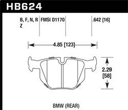 Hawk Performance - Performance Ceramic Disc Brake Pad - Hawk Performance HB624Z.642 - Image 1