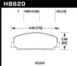 Hawk Performance - LTS Disc Brake Pad - Hawk Performance HB620Y.703 - Image 1