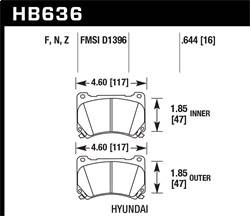 Hawk Performance - Performance Ceramic Disc Brake Pad - Hawk Performance HB636Z.644 - Image 1