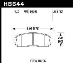 Hawk Performance - LTS Disc Brake Pad - Hawk Performance HB644Y.785 - Image 1