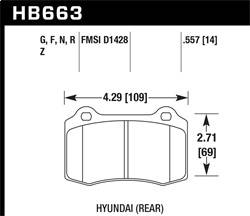 Hawk Performance - Performance Ceramic Disc Brake Pad - Hawk Performance HB663Z.557 - Image 1