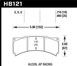 Hawk Performance - DTC-70 Disc Brake Pad - Hawk Performance HB121U.710 - Image 1